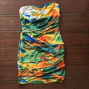 Nikibiki Colorful Strapless Dress